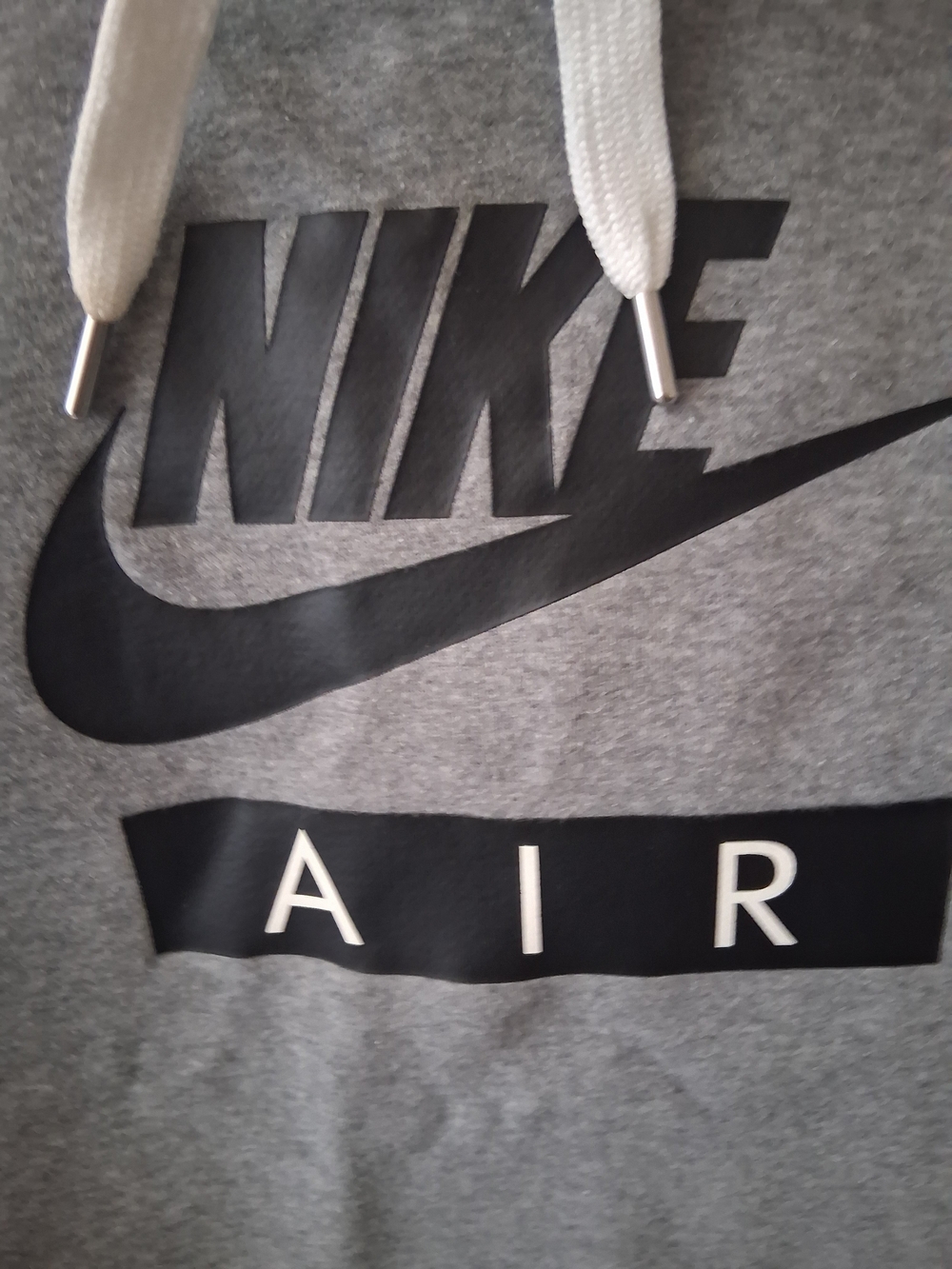 Nike Gray Crewneck Oversized Sweatshirt with Black Nike Air Graphic - Picture 2 of 6